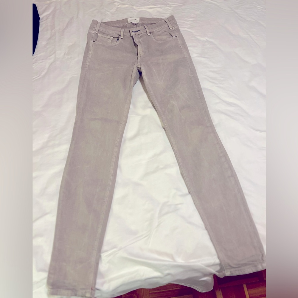 Anthropologie “McGuire” Brand Gray Khaki Skinny Jeans Size 29